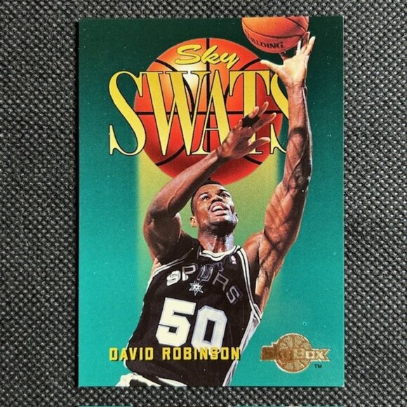 1994-95 SkyBox Sky Swats #335 David Robinson San Antonio Spurs HOF - Picture 1 of 2